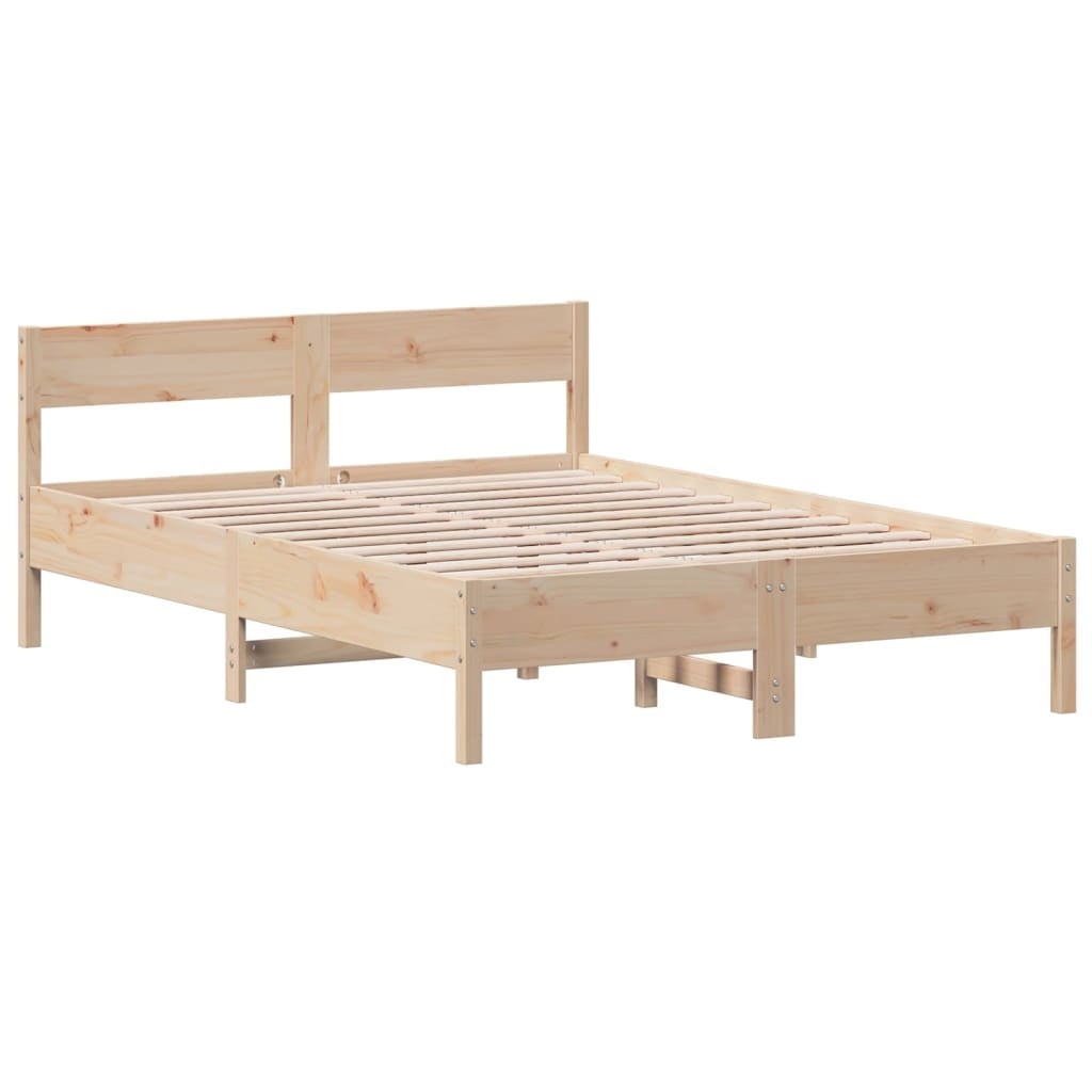 Cadre de lit en pin massif 120x190 cm - Jusqu'à 35% de réduction