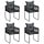 Lot de 4 chaises de jardin rotin noir - Jusqu'à -35%