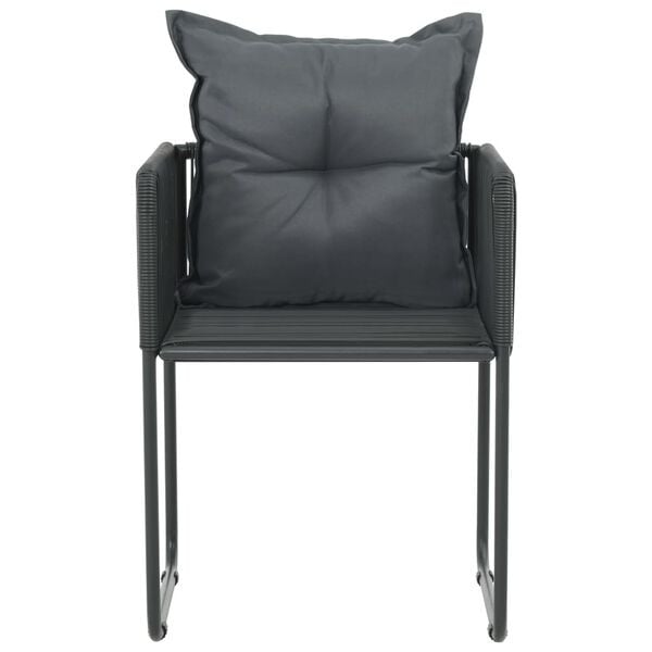 Lot de 4 chaises de jardin rotin noir - Jusqu'à -35%