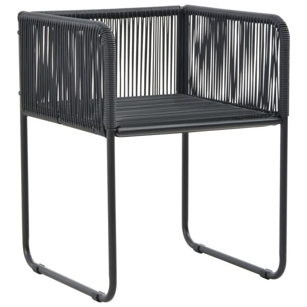 Lot de 4 chaises de jardin rotin noir - Jusqu'à -35%