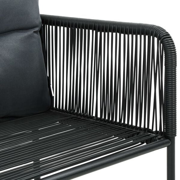 Lot de 4 chaises de jardin rotin noir - Jusqu'à -35%