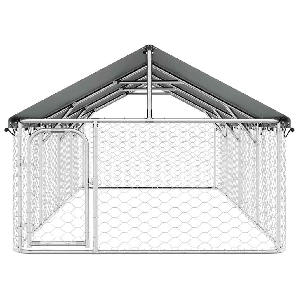 Chenil extérieur pour chien 400x200cm - Acier galvanisé - Jusqu'à -35%
