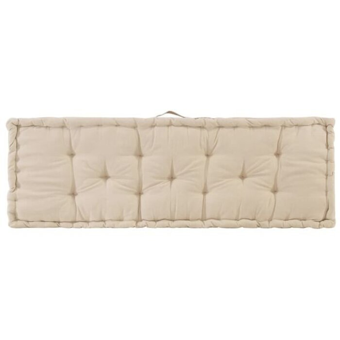 Coussin de sol pour palette 120x40x7 cm beige - Jusqu'à 34% de remise