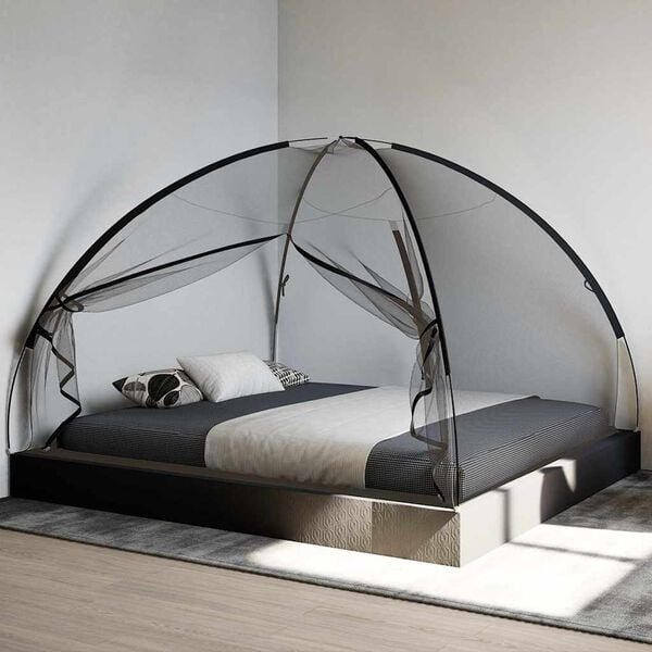 Moustiquaire de lit type yourte - Noir - Jusqu'à -33%