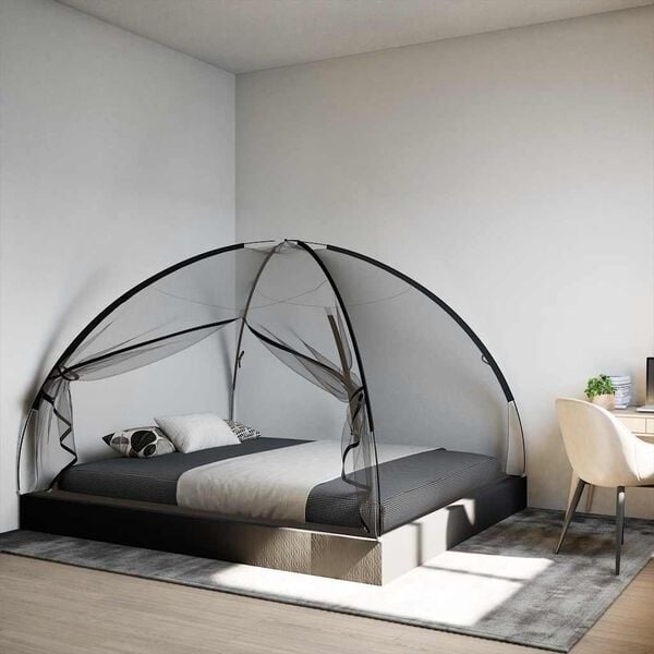 Moustiquaire de lit type yourte - Noir - Jusqu'à -33%