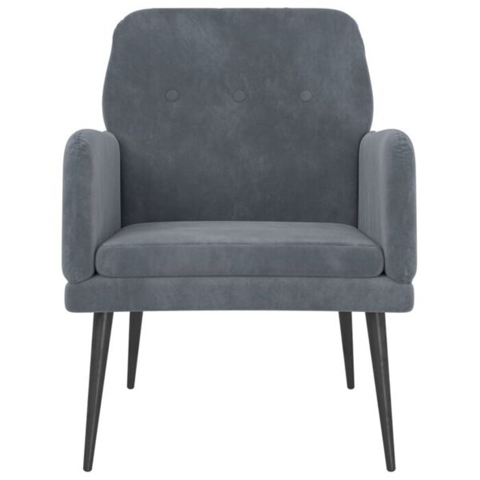 Fauteuil en velours gris foncé - Jusqu'à 34% de remise