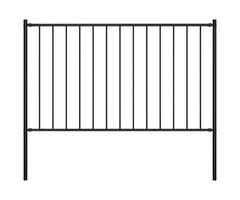 Panneau de clôture en acier noir 170x125 cm - Jusqu'à -34% de remise