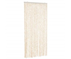 Rideau anti-mouches chenille beige/blanc 90x200cm - Jusqu'à -34%