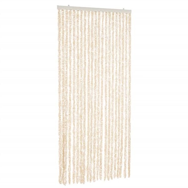 Rideau anti-mouches chenille beige/blanc 90x200cm - Jusqu'à -34%