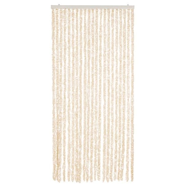 Rideau anti-mouches chenille beige/blanc 90x200cm - Jusqu'à -34%