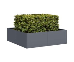 Jardinière carrée acier anthracite 100x100x30 cm - Jusqu'à 34% de remise