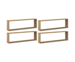 Lot de 4 étagères murales cubes chêne artisan - Jusqu'à -29% d'économie