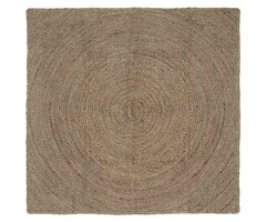 Tapis en jute gris 120 x 120 cm - Jusqu'à 34 % de remise