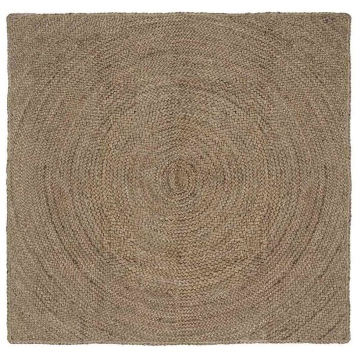 Tapis en jute gris 120 x 120 cm - Jusqu'à 34 % de remise