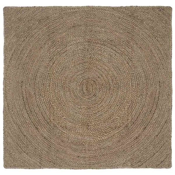 Tapis en jute gris 120 x 120 cm - Jusqu'à 34 % de remise
