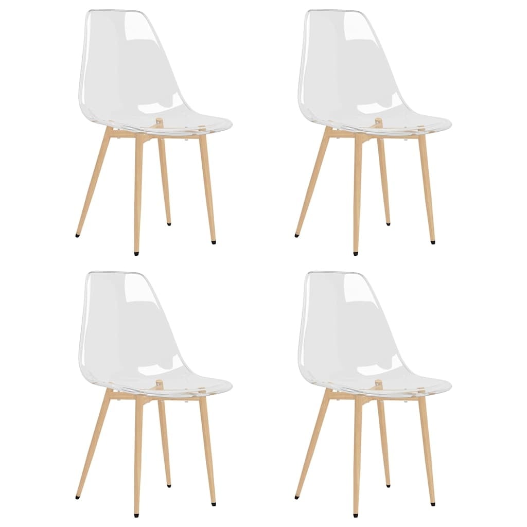 Lot de 4 chaises transparentes design - Jusqu'à 35% de réduction