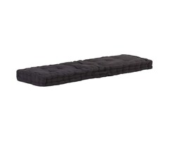 Coussin de sol pour palette 120x40x7 cm Noir - Jusqu'à -33%