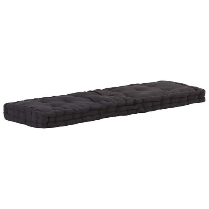 Coussin de sol pour palette 120x40x7 cm Noir - Jusqu'à -33%