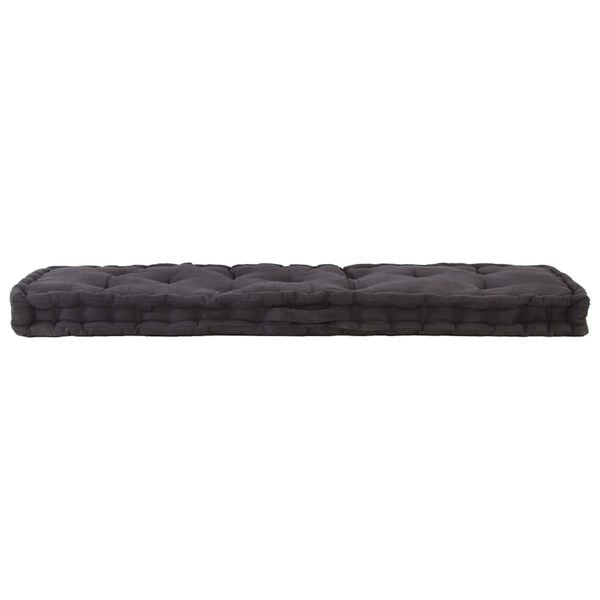 Coussin de sol pour palette 120x40x7 cm Noir - Jusqu'à -33%