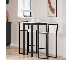 Table de bar en pin massif blanc - 60x60 cm - Jusqu'à 34% de remise