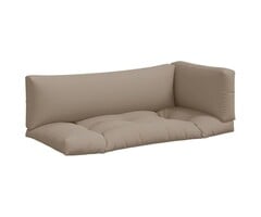 Ensemble de 3 coussins pour palette taupe - Jusqu'à -34% sur le prix