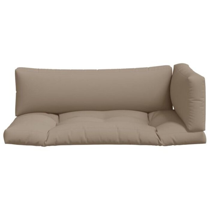 Ensemble de 3 coussins pour palette taupe - Jusqu'à -34% sur le prix