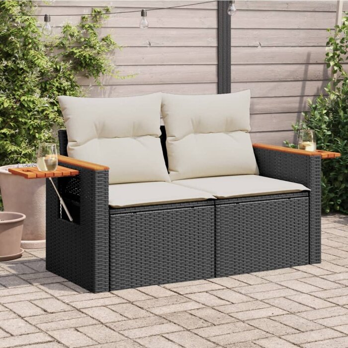 Banquette de jardin 2 places avec coussins - Jusqu'à 35% de réduction