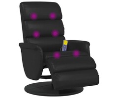Vidaxl Fauteuil de massage inclinable noir - Confort absolu jusqu'à -30%