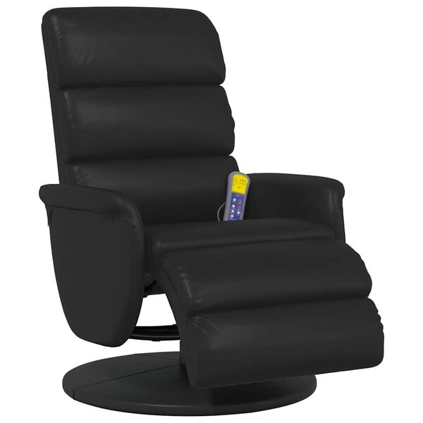 Fauteuil de massage inclinable noir - Confort absolu jusqu'à -30%