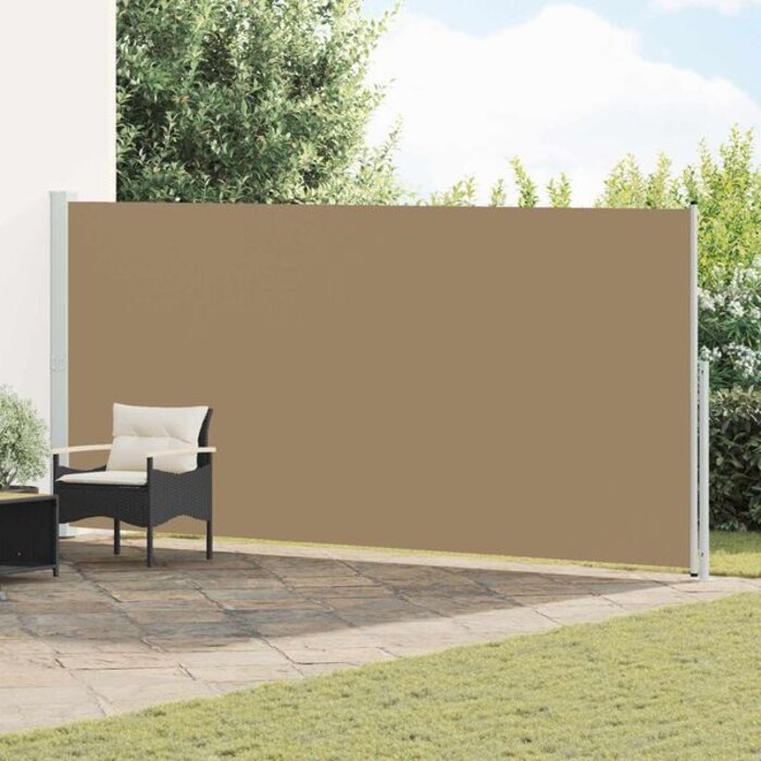 Store latéral rétractable 180 x 500 cm Taupe - Jusqu'à 34 % de réduction