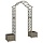 Pergola de jardin avec jardinières - Gris - Jusqu'à 35% de remise