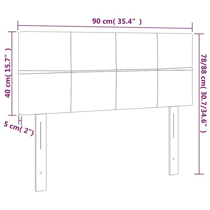 Tête de lit marron foncé 90 cm - Jusqu'à -33% sur notre sélection