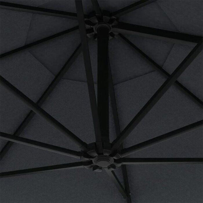 Parasol mural inclinable anthracite 300 cm - Jusqu'à -34% sur l'outlet