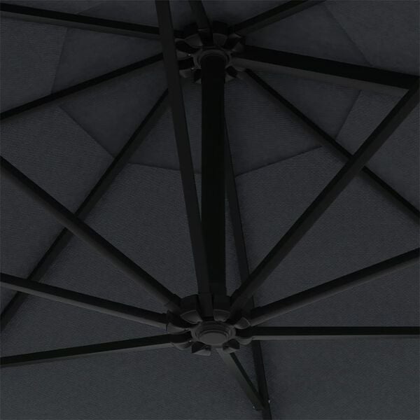 Parasol mural inclinable anthracite 300 cm - Jusqu'à -34% sur l'outlet