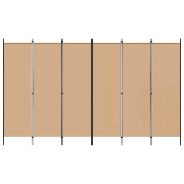 Paravent 6 panneaux 300 x 180 cm beige - Jusqu'à -33% sur l'outlet