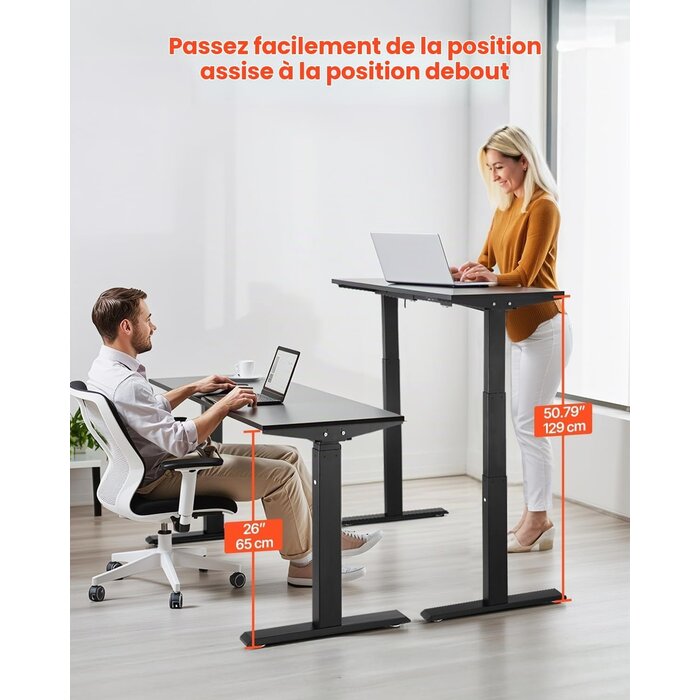 Cadre de bureau électrique réglable - Jusqu'à -30% sur votre espace de travail