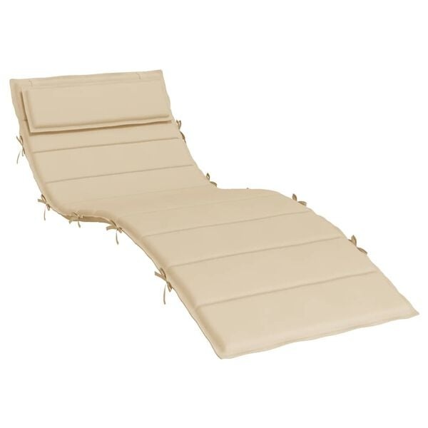 Coussin de bain de soleil 180x60cm beige - Jusqu'à -33% sur l'outlet