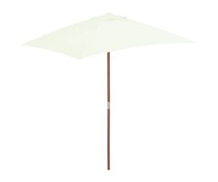 Parasol de jardin 150x200 cm - Mât en bois - Jusqu'à 34% de réduction