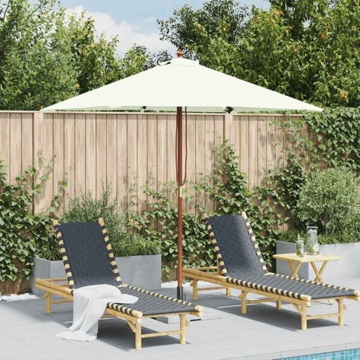 Vidaxl Parasol de jardin 150x200 cm bois sable - 66% de remise