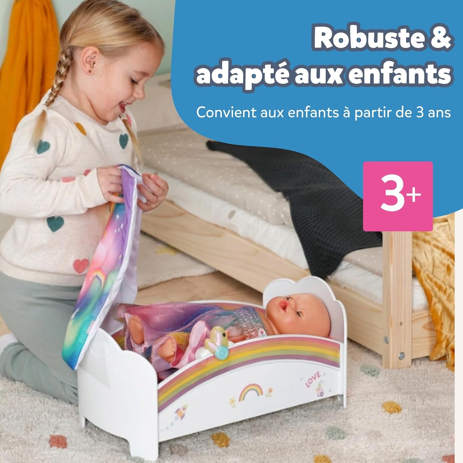 Lit pour poupée lumineux et musical - Jusqu'à 33% de réduction
