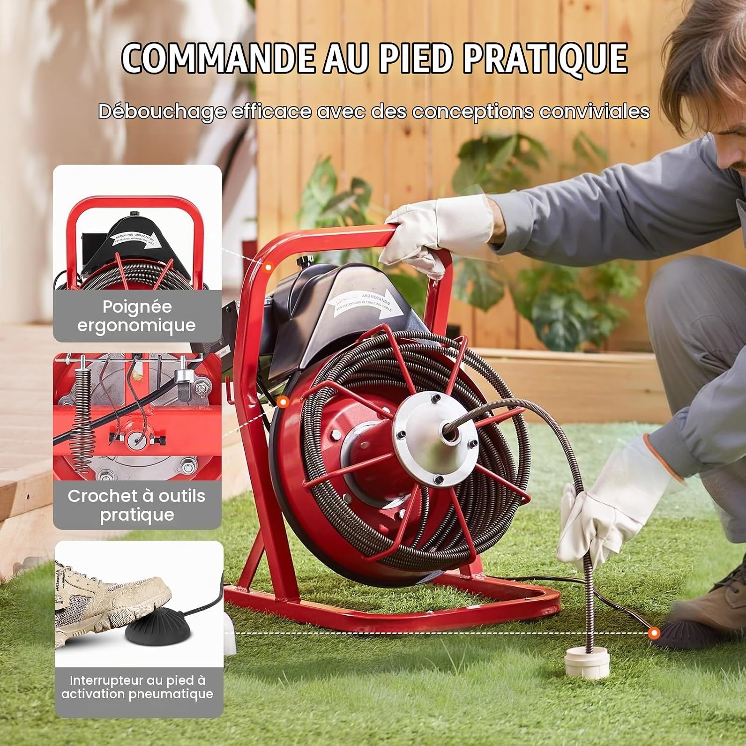 Furet électrique de plomberie 250W - 15m - Jusqu'à 37% de remise