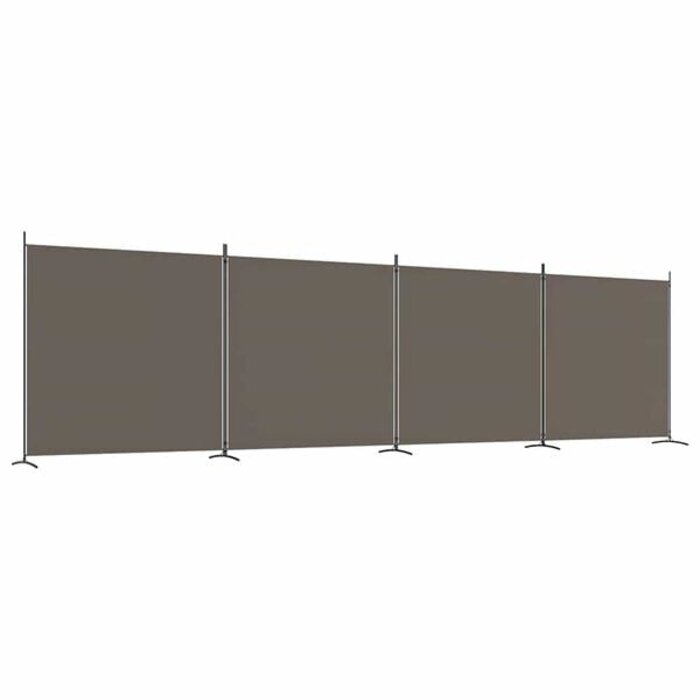 Paravent 4 panneaux 698x180 cm anthracite - Jusqu'à 34 % de remise