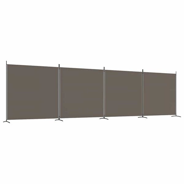 Paravent 4 panneaux 698x180 cm anthracite - Jusqu'à 34 % de remise