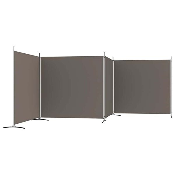 Paravent 4 panneaux 698x180 cm anthracite - Jusqu'à 34 % de remise