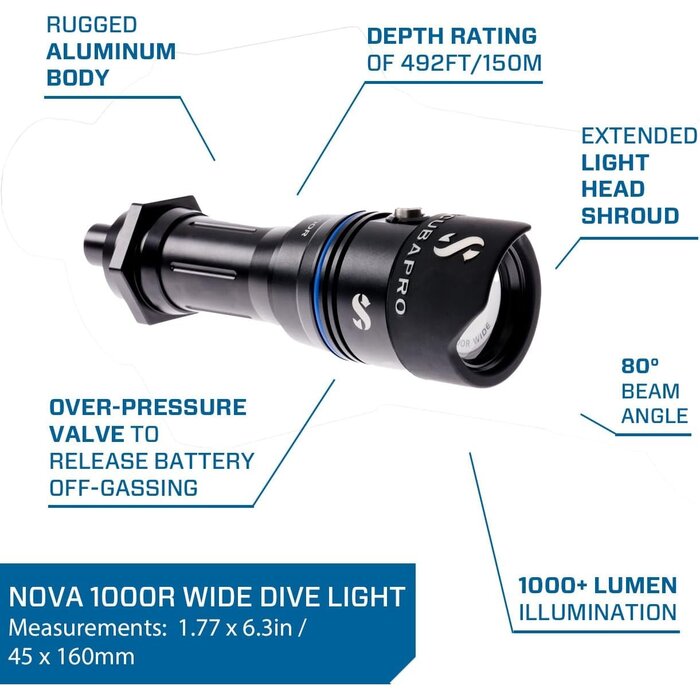 Lampe de plongée 1000 Lumens - Jusqu'à 30% de remise
