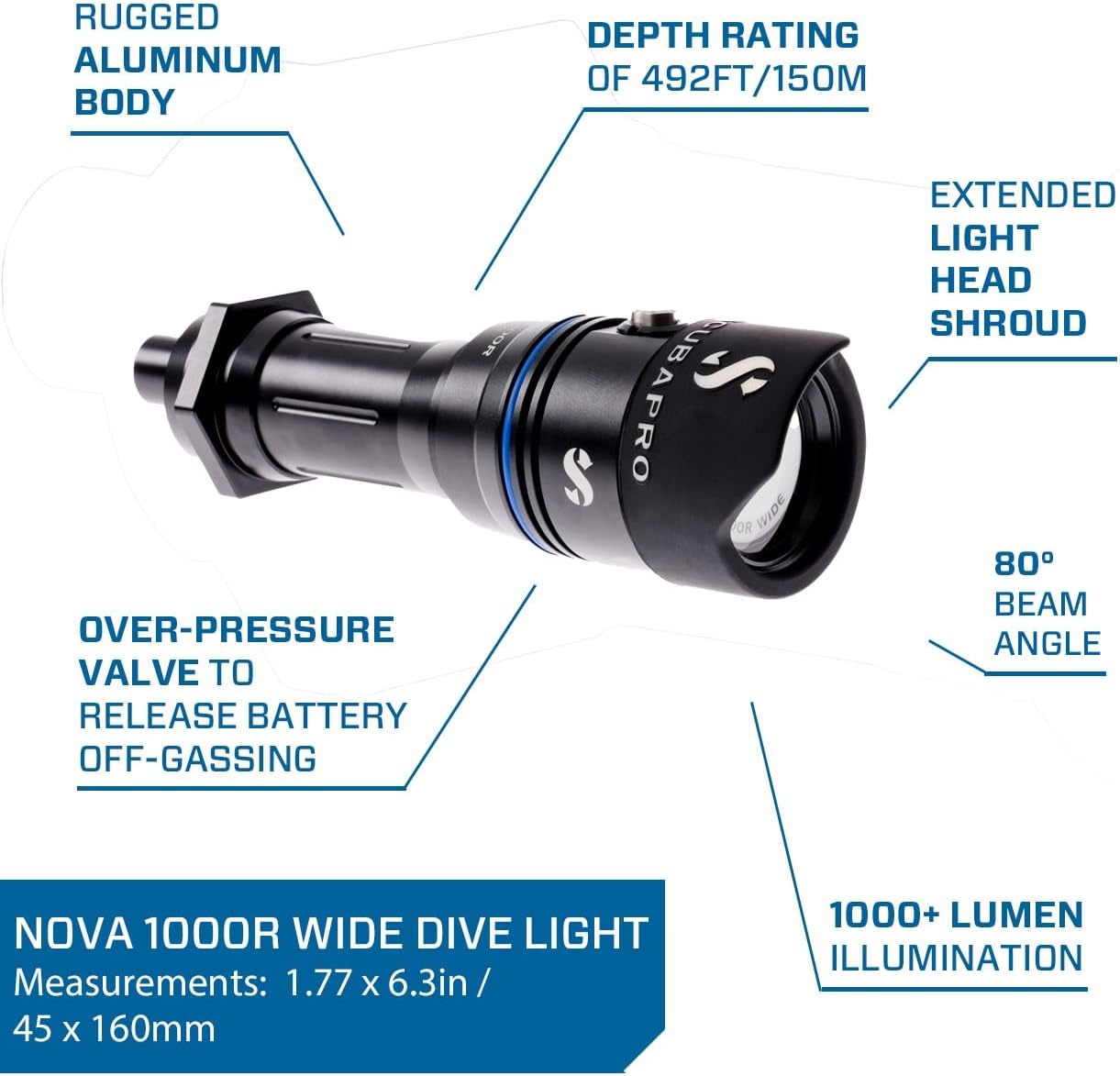 Lampe de plongée 1000 Lumens - Jusqu'à 30% de remise