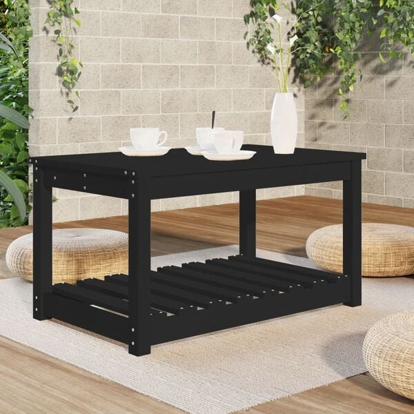 Table de jardin en pin massif noir - Jusqu'à 33% de réduction