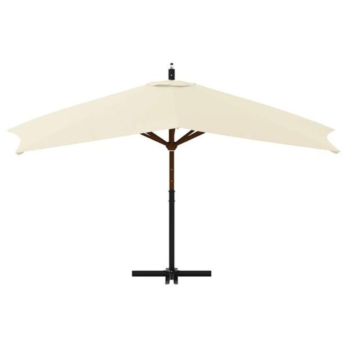 Parasol déporté bois 400x300 cm sable - Jusqu'à -35% sur nos modèles outlet