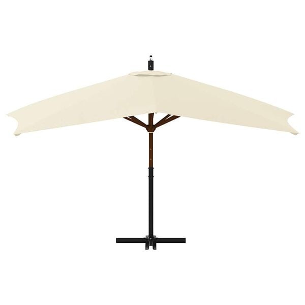 Parasol déporté bois 400x300 cm sable - Jusqu'à -35% sur nos modèles outlet