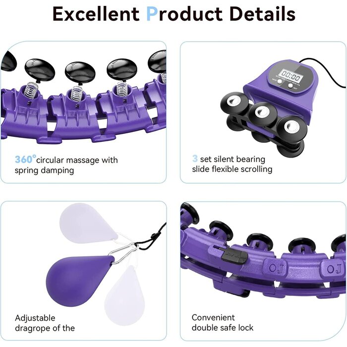 Hula hoop intelligent lesté ajustable - Jusqu'à 34% de réduction